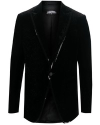 Мужской черный пиджак с пайетками от DSQUARED2
