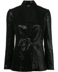 Женский черный пиджак с пайетками от Giorgio Armani