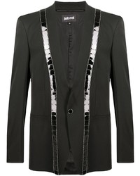 Мужской черный пиджак с пайетками от Just Cavalli