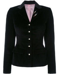 Женский черный пиджак с пайетками от Olympia Le-Tan