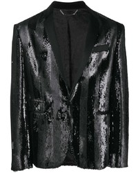 Мужской черный пиджак с пайетками от Philipp Plein