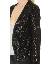 Женский черный пиджак с пайетками от Saylor