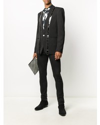 Мужской черный пиджак с пайетками от Just Cavalli