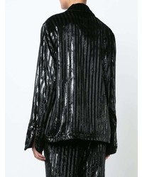 Женский черный пиджак с пайетками от RtA