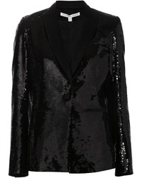 Женский черный пиджак с пайетками от Veronica Beard