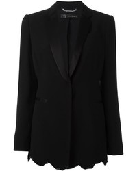 Женский черный пиджак с пайетками от Versace