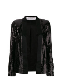 Женский черный пиджак с пайетками от Victoria Victoria Beckham