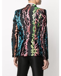 Мужской черный пиджак с принтом от Just Cavalli