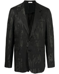 Мужской черный пиджак с принтом от Alexander McQueen