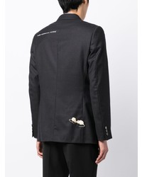 Мужской черный пиджак с принтом от Undercover