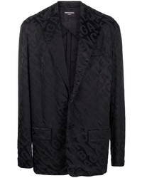 Мужской черный пиджак с принтом от Balenciaga