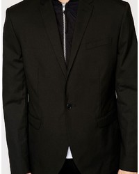 Мужской черный пиджак с принтом от Religion