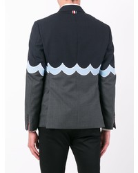 Мужской черный пиджак с принтом от Thom Browne