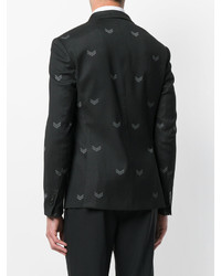 Мужской черный пиджак с принтом от Neil Barrett