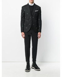 Мужской черный пиджак с принтом от Neil Barrett