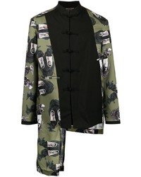 Мужской черный пиджак с принтом от Comme Des Garcons Homme Plus