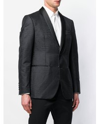 Мужской черный пиджак с принтом от Billionaire