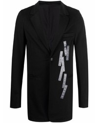 Мужской черный пиджак с принтом от Doublet