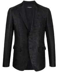 Мужской черный пиджак с принтом от DSQUARED2