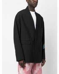 Мужской черный пиджак с принтом от Marcelo Burlon County of Milan