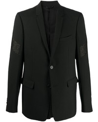 Мужской черный пиджак с принтом от Fendi