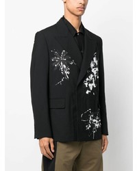 Мужской черный пиджак с принтом от MSGM