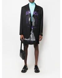 Мужской черный пиджак с принтом от Raf Simons
