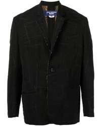 Мужской черный пиджак с принтом от Junya Watanabe