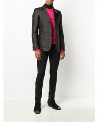 Мужской черный пиджак с принтом от Givenchy