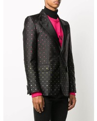 Мужской черный пиджак с принтом от Givenchy