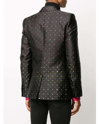 Мужской черный пиджак с принтом от Givenchy