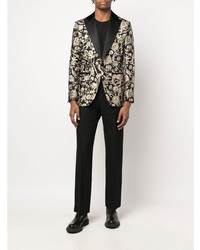 Мужской черный пиджак с принтом от Philipp Plein