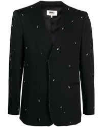 Мужской черный пиджак с принтом от MM6 MAISON MARGIELA