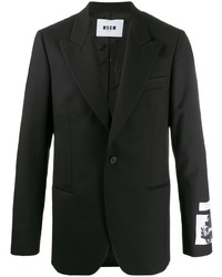 Мужской черный пиджак с принтом от MSGM