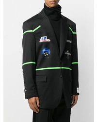 Мужской черный пиджак с принтом от Ader Error