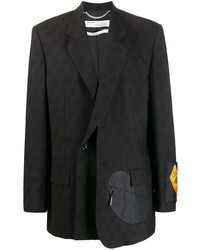 Мужской черный пиджак с принтом от Off-White