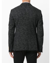 Мужской черный пиджак с принтом от Dolce & Gabbana