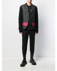 Мужской черный пиджак с принтом от Haider Ackermann