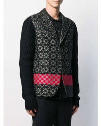 Мужской черный пиджак с принтом от Haider Ackermann