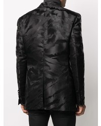 Мужской черный пиджак с принтом от Tom Ford