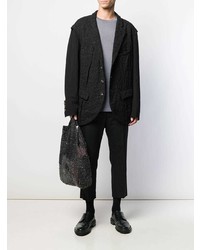 Мужской черный пиджак с принтом от Ziggy Chen