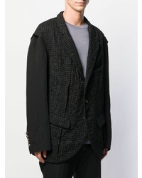 Мужской черный пиджак с принтом от Ziggy Chen