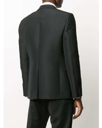 Мужской черный пиджак с принтом от Alexander McQueen