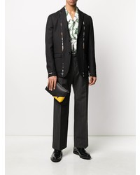 Мужской черный пиджак с принтом от Fendi