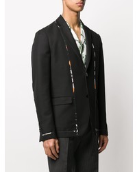 Мужской черный пиджак с принтом от Fendi