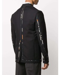 Мужской черный пиджак с принтом от Fendi