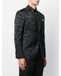 Мужской черный пиджак с принтом от Neil Barrett