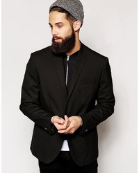 Мужской черный пиджак с принтом от Religion