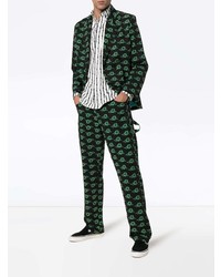 Мужской черный пиджак с принтом от Ashley Williams