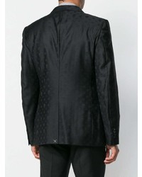 Мужской черный пиджак с принтом от Alexander McQueen